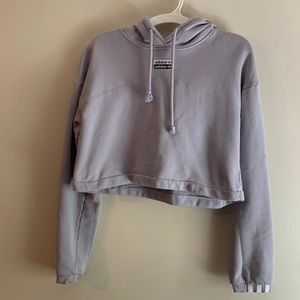 Adidas crop hooded sweatshirt